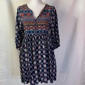 Umgee Multicolor Patterned Mini Dress